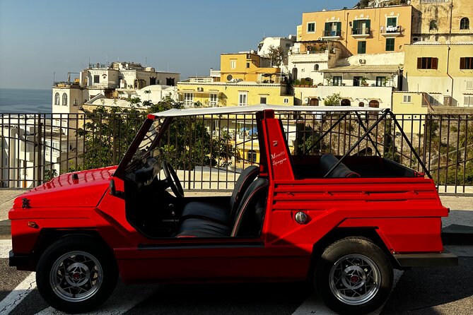 Amalfi Coast Private Tour on a Fully Convertible vintage Car - Doorless vintage convertible on the Amalfi Coast road