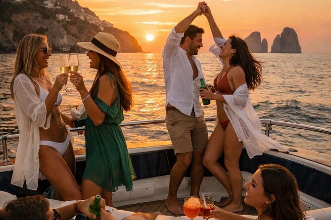 Amalfi Coast Sunset Cruise on the Elegant Boat - Your aperitif plan, Prosecco, and the food part