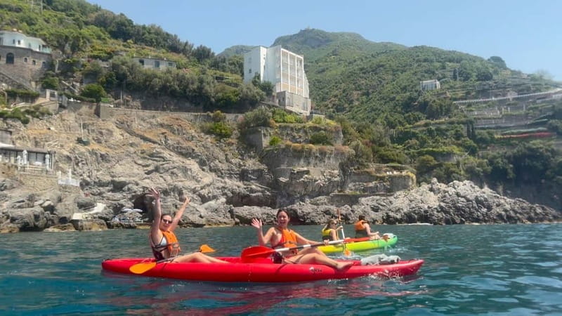 Amalfi: Kayak-Snorkel to Pandora Cave, Hidden Beach & Drinks - Safety and small-group coaching that actually helps