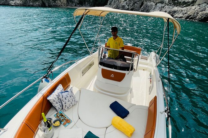 Boat and dinghy rental in Cetara on the Amalfi Coast - What You Actually Get in the Rental: Speedboat, Towels, Snorkeling, Ice