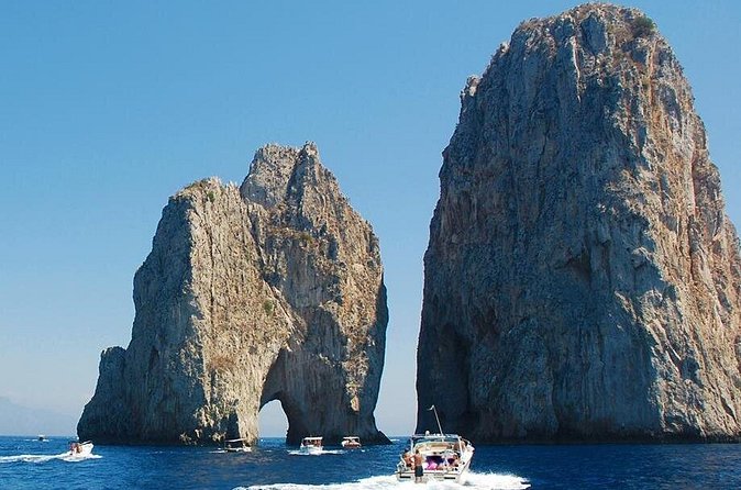 Capri Deluxe from Positano & Amalfi - Faraglioni Rocks and the Arch of Love pass-through