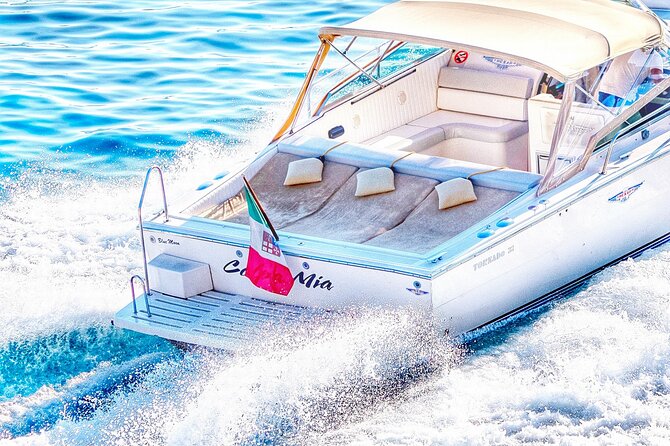 Capri full day luxury excursion by sea with Tornado classic 38 feet, 12 meters - Positano, Li Galli, and the Swim-First Moment