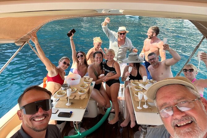 Capri Premium Private Boat Tour + City Visit - Aperitif at Punta Ventroso, Mermaid Rock, and Sailors Cave
