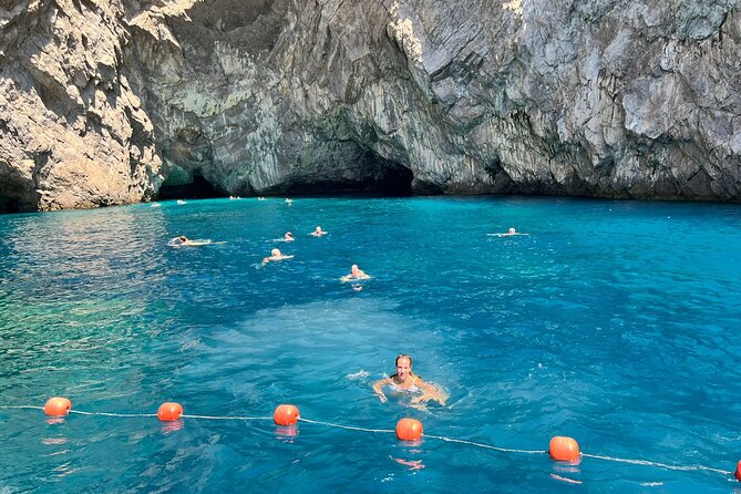 Capri Private all inclusive Boat Tour with City Exploration - Punta Ventroso aperitif break: snacks, prosecco, and optional shoreline time