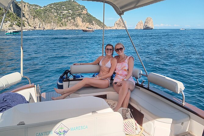 From Positano: Private Capri Boat Tour - Amazing Full Day - Marina Piccola in Capri: where you slow down for lunch and inland exploring