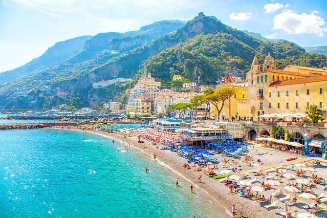 From Salerno: Amalfi Coast Private Tour in a Mercedes Van - The Salerno start stop: getting oriented before the coast drive