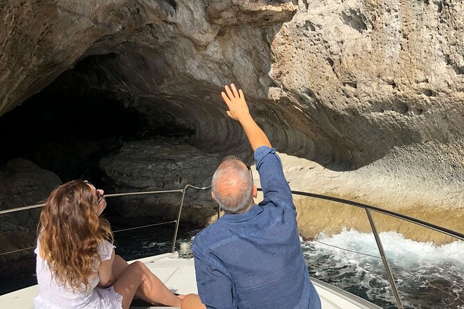 Half day to discover the fascinating island of Capri - Inside the boat: comfort, shade, and a swim-friendly setup