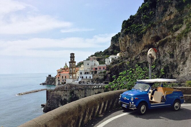 Jackie Kennedy Amalfi Coast Private Tour (Vintage Car & Boat) VIP EXCLUSIVE - Entering the day at Piazza Flavio Gioia, Amalfi