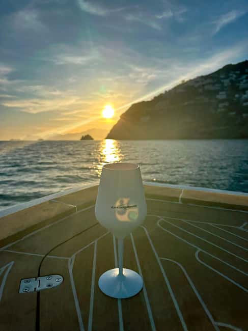 Positano: Shared Sunset Cruise - Positano from offshore: the first photo stop that sets the tone