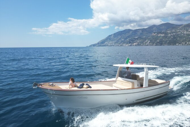 Private Boat Tour Along the Amalfi Coast - What comes with the boat: towels, prosecco, and real breaks