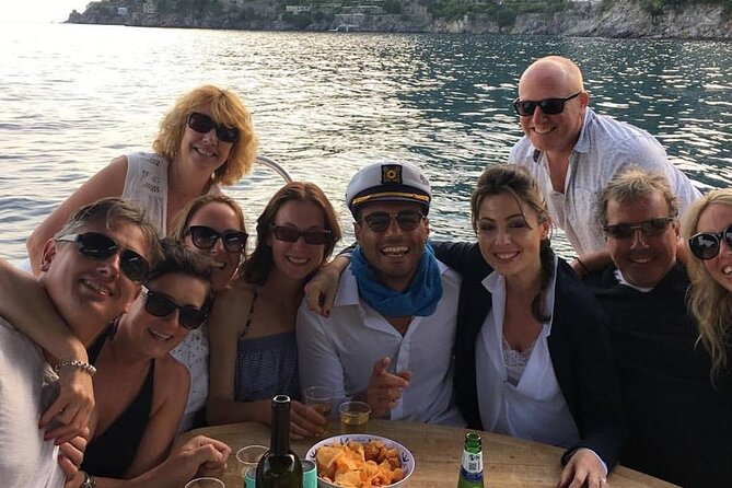 Private full day tour by boat along Positano and Amalfi - Torre Crestarella and Cetara, from beach views to tuna-net history