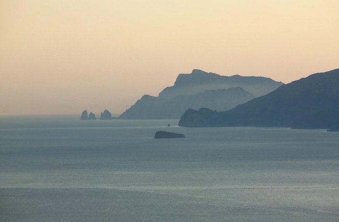 Sunset Cruise from Positano, Praiano, Amalfi, Minori or Maiori - Praiano’s white houses and lemon-garden feel at dusk