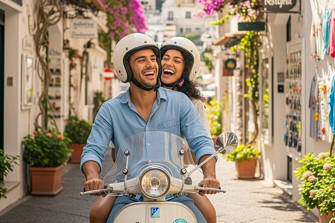 The BEST Private Amalfi Coast Vespa Tour - Positano: the cliffside stroll, the mid-day cake and coffee pause, and Amalfi Republic vibes